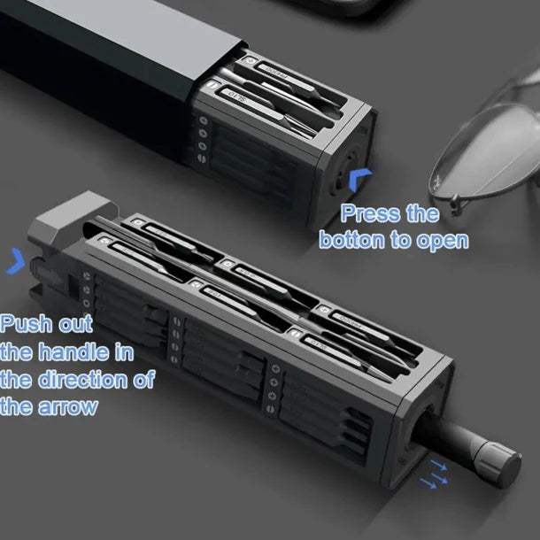 46-in-1 Compact Precision Screwdriver Set with Push Eject